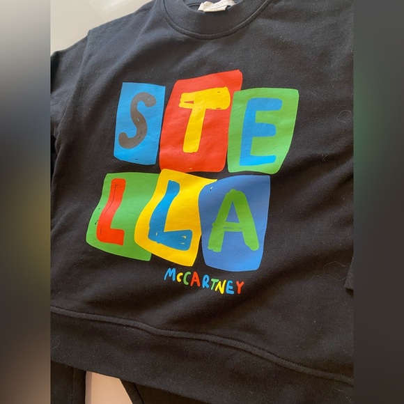 Stella McCartney Kids Black Sweatshirt and Pants Set NWOT - Picture 3 of 6